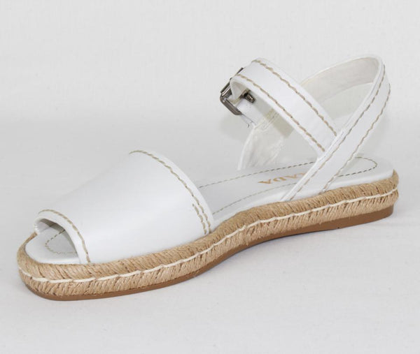 NEW PRADA Women's Montana Leather Sandals, Size 38.5 / 7.5 US