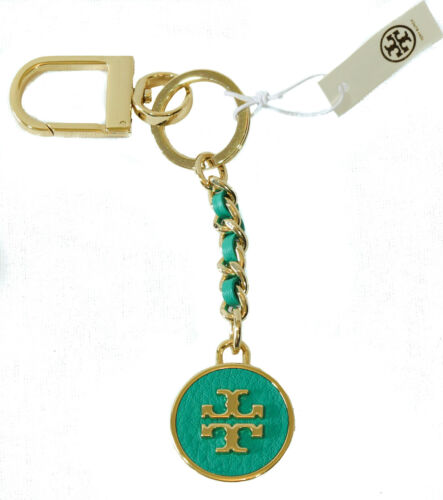 NIB Tory Burch Mercer Leather Inlay Key FOB