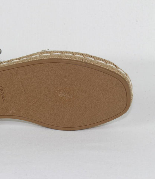 NEW PRADA Women's Montana Leather Sandals, Size 38.5 / 7.5 US