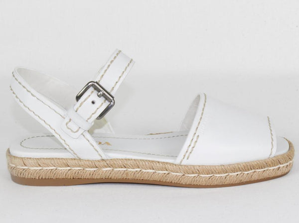 NEW PRADA Women's Montana Leather Sandals, Size 38.5 / 7.5 US