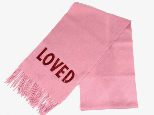 NEW/AUTHENTIC GUCCI Sequin Loved Silk Cashmere Blend Scarf, Pink
