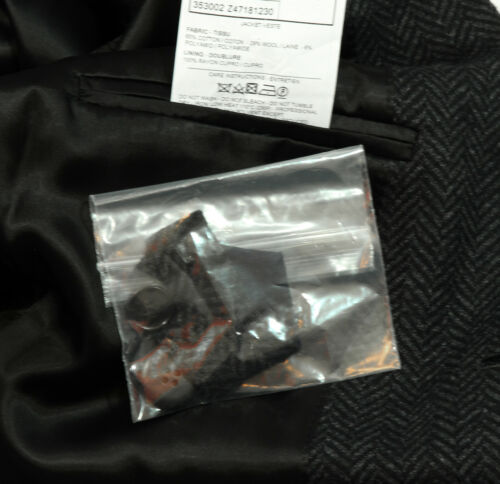 NEW/AUTH $1760 GUCCI 353002 Men's Cotton/Wool Blend Jacket, Black/Gray 48G/38US