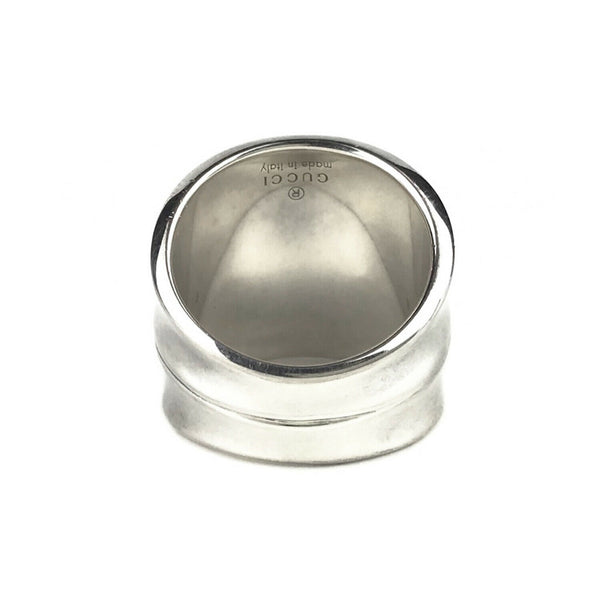 NEW/AUTHENTIC GUCCI 272643 Sterling Silver Bamboo Ring