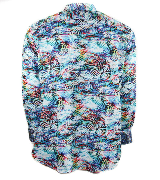 NWT ROBERT GRAHAM Men's Classic Fit Graythorn Cotton Shirt, Sz M