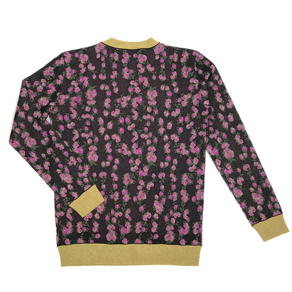 NEW GUCCI 494357 Women's Floral Jacquard Pullover Sweater, Sz. S