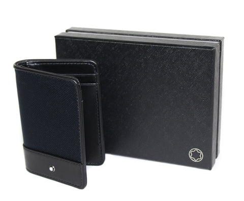 NEW MONTBLANC Nightflight Credit Card Holder Wallet, Blue