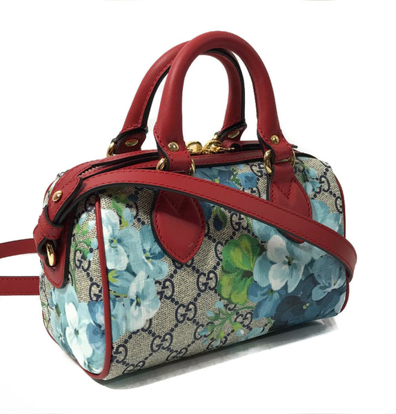 NEW/AUTHENTIC GUCCI GG Supreme Mini Blooms Crossbody Bag