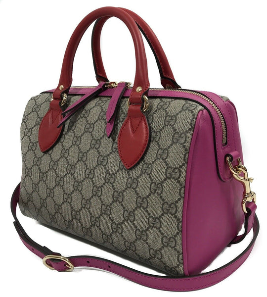 NEW/AUTHENTIC GUCCI 409529 GG Supreme Small Top Handle Handbag, Multicolor