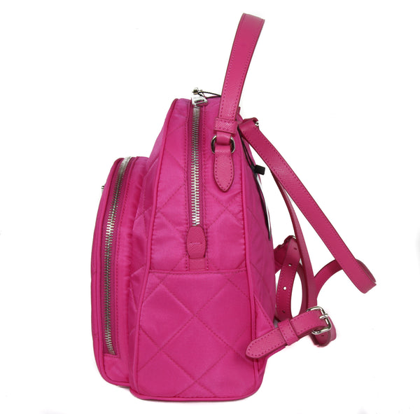 NEW PRADA Zaino Quilted Nylon Backpack Bag, Fuxia