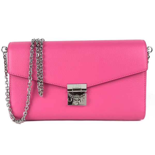 NEW MCM Medium Millie Leather Crossbody, Pink