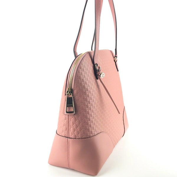 NEW/AUTHENTIC GUCCI Medium Microguccissima Soft Pink Leather Dome Bag