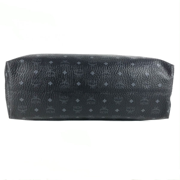 NEW MCM Visetos Coated Canvas Anya Shopper Tote, Black