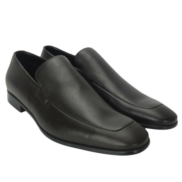 NEW/AUTHENTIC GUCCI 278958 Men’s Leather Loafer, Brown 12.5G/13.5 US Display