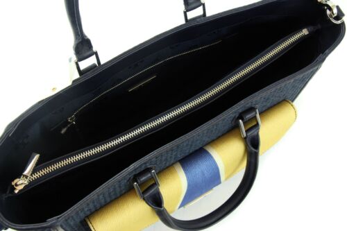 NWT TORY BURCH T-Lock Straw Tote, Multicolor