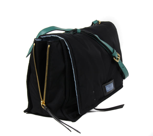 NEW PRADA Pattina Nylon Messenger Bag, Multicolor
