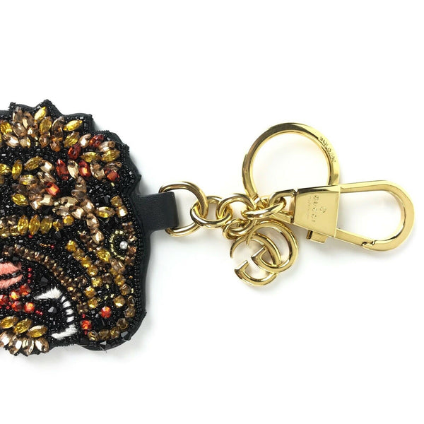 NEW/AUTHENTIC GUCCI Rhinestone Tiger Keychain, Multicolor