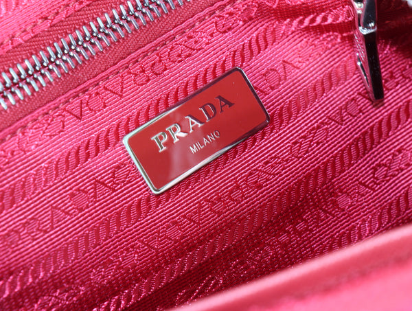 NEW PRADA Zaino Quilted Nylon Backpack Bag, Fuxia