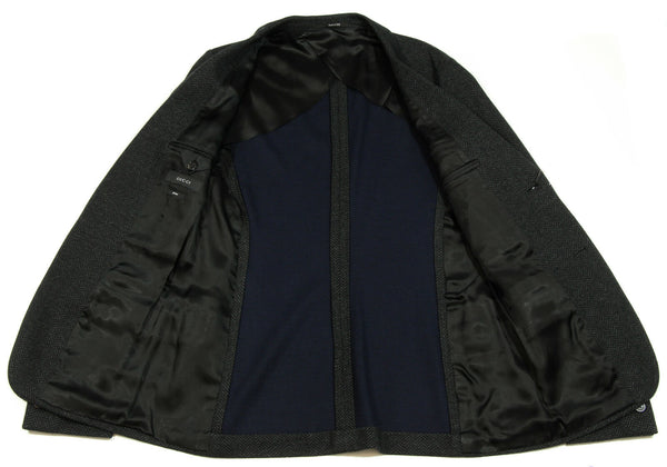 NEW/AUTHENTIC $1760 GUCCI 353002 Men's Wool Blend Jacket, Black/Gray 54G/44US