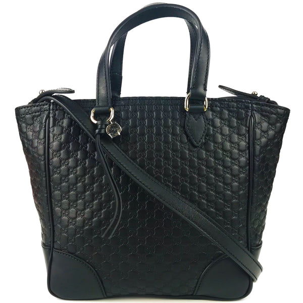NEW GUCCI 449241 GG Microguccissima Leather Small Crossbody Bag, Black