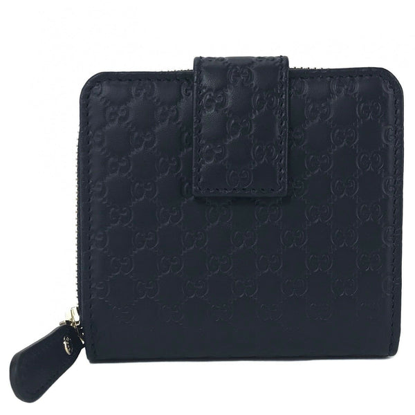 NEW/AUTHENTIC GUCCI 449395 Microguccissima Midnight Wallet, Blue