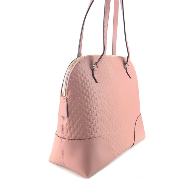 NEW/AUTHENTIC GUCCI Medium Microguccissima Soft Pink Leather Dome Bag