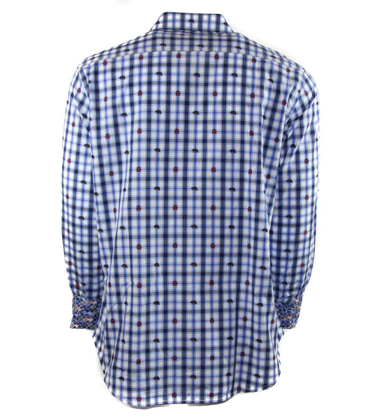 NWT ROBERT GRAHAM Men's Classic Fit Catskills Cotton Shirt, Sz L