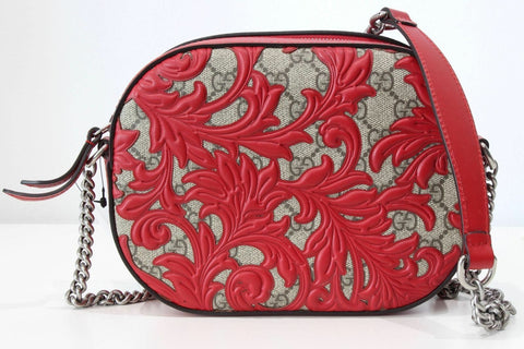 NEW/AUTHENTIC GUCCI 409535 Arabesque Gg Supreme Small Crossbody Bag, Multicolor