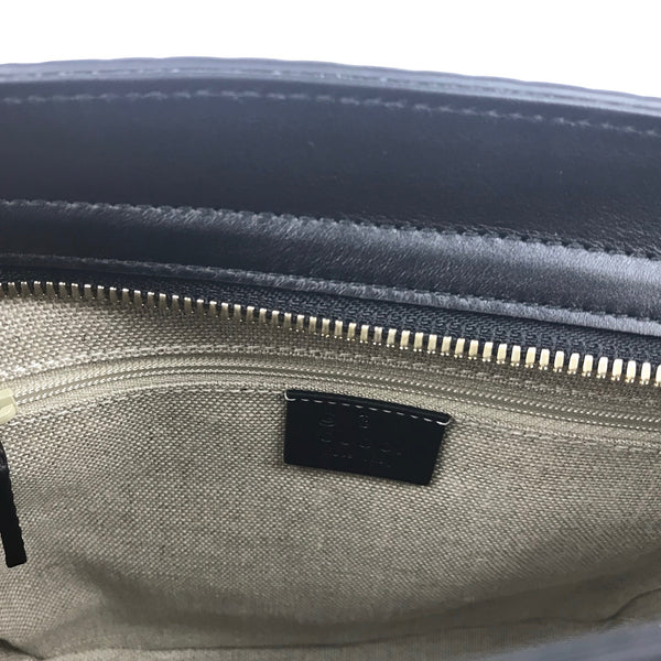NEW GUCCI 449241 GG Microguccissima Leather Small Crossbody Bag, Black