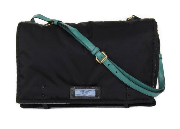 NEW PRADA Pattina Nylon Messenger Bag, Multicolor