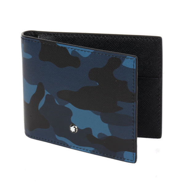 NEW MONTBLANC Sartorial Leather Camouflage Money Clip Bifold Wallet