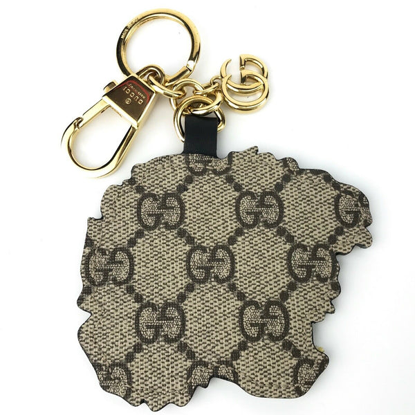 NEW/AUTHENTIC GUCCI Patch Tiger GG Supreme Key Chain, Multicolor