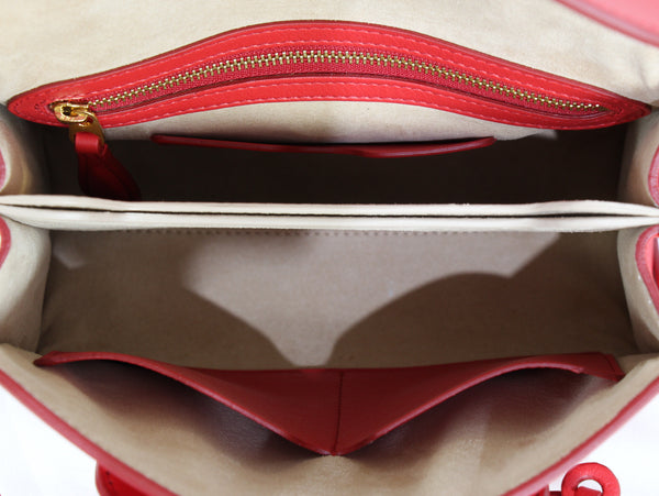 NEW ALEXANDER MCQUEEN Mini Heroine Leather Crossbody Bag, Red