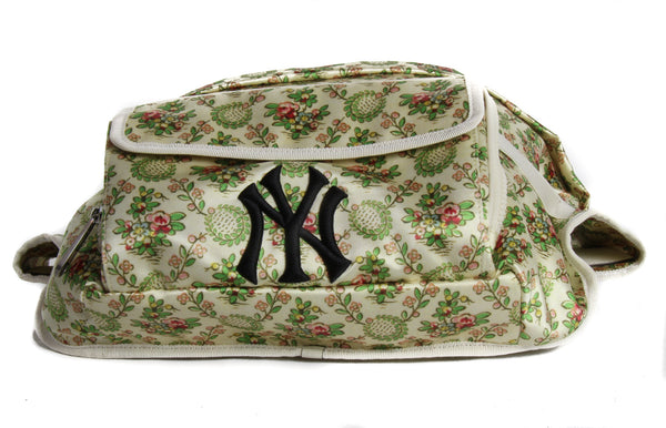 NEW GUCCI 536842 NY Yankees Patch Satin Silk Floral Belt Bag Convertible Backpack