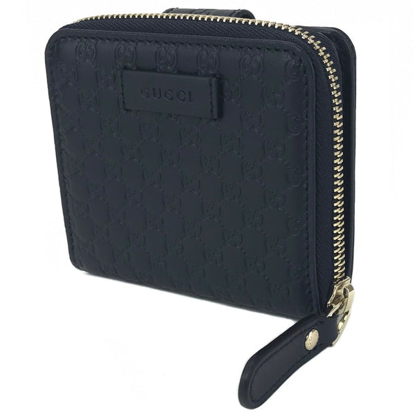 NEW/AUTHENTIC GUCCI 449395 Microguccissima Midnight Wallet, Blue