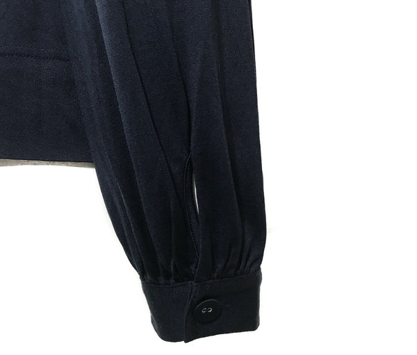 NWT TORY BURCH Silk Ashlee Blouse, Medium Navy Sz Large