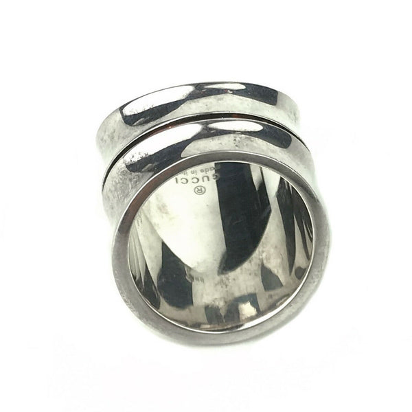 NEW/AUTHENTIC GUCCI 272643 Sterling Silver Bamboo Ring