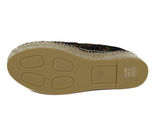 NEW PRADA Women's Jacquard Anemone Floral Espadrille Shoes, Size 37 / US 6