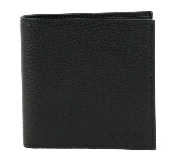 NEW/AUTHENTIC GUCCI 150413 Men's Leather Bifold Wallet, Black