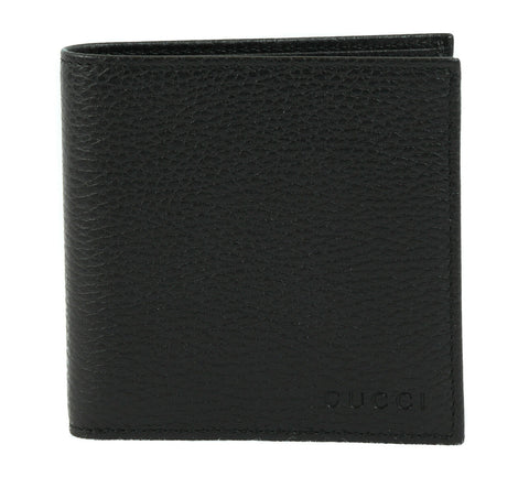NEW/AUTHENTIC GUCCI 150413 Men's Leather Bifold Wallet, Black