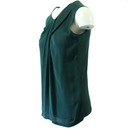 NEW/AUTHENTIC GUCCI 389920 Satin Georgette Interlocking G Top, Sz S
