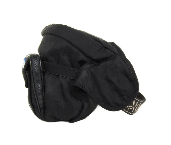 NEW GUCCI 536842 Belt Bag with Gucci 80's Patch Convertible Backpack, Black