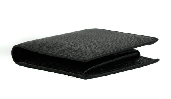 NEW/AUTHENTIC GUCCI 150413 Men's Leather Bifold Wallet, Black