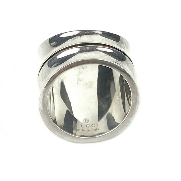 NEW/AUTHENTIC GUCCI 272643 Sterling Silver Bamboo Ring