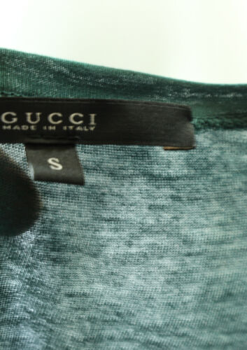 NEW/AUTHENTIC GUCCI 389920 Satin Georgette Interlocking G Top, Sz S