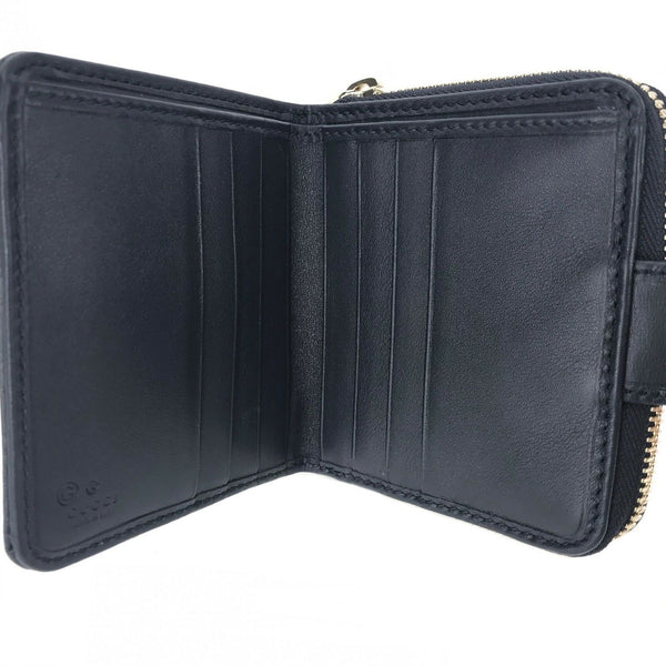 NEW/AUTHENTIC GUCCI 449395 Microguccissima Midnight Wallet, Blue