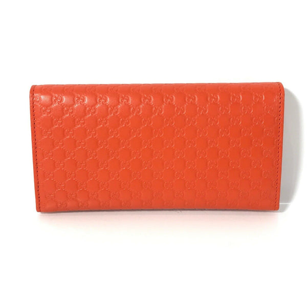 NEW/AUTHENTIC GUCCI 449396 Leather Microguccissima Continental Wallet, Orange