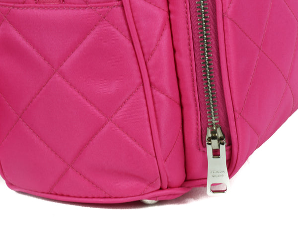 NEW PRADA Zaino Quilted Nylon Backpack Bag, Fuxia