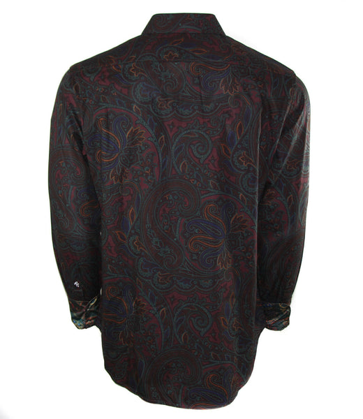 NWT ROBERT GRAHAM Men's Classic Fit Carlyle Cotton Shirt, Sz M