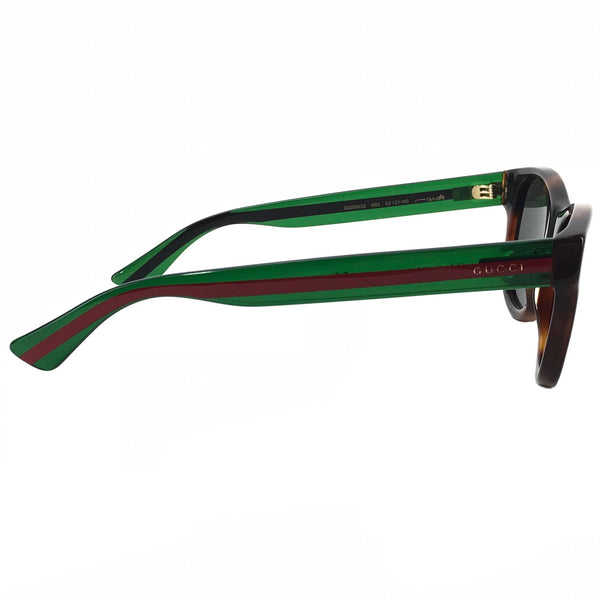 NEW GUCCI 461688 Women's Round Frame Acetate Web Sunglasses 52-21-145