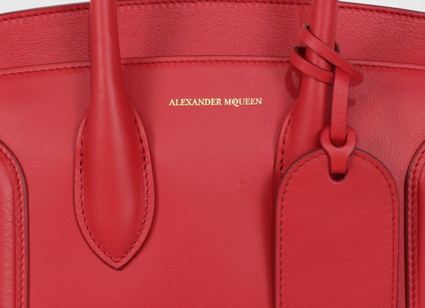 NEW ALEXANDER MCQUEEN Mini Heroine Leather Crossbody Bag, Red